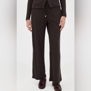 NWT Madewell Wide Leg Waffle Knit Pants Molasses Small